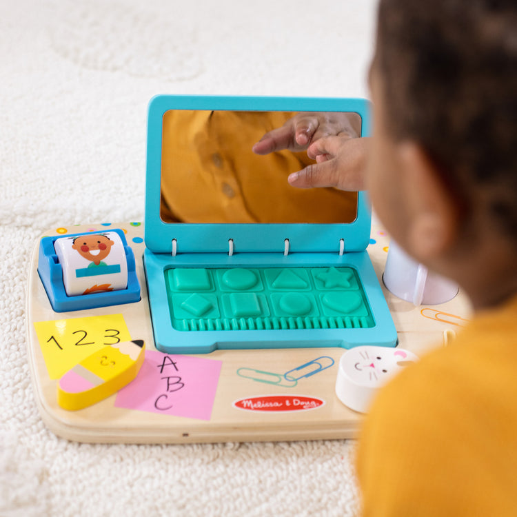Melissa & Doug Toy Spotlight Wooden Work & Play Desktop Activity Board blog post