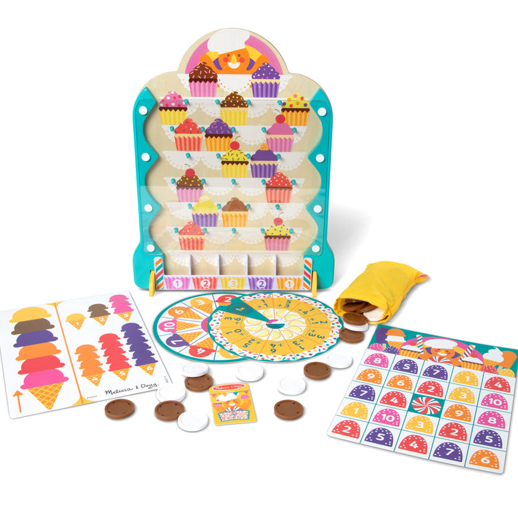  The Melissa & Doug Fun at the Fair! Wooden Double-Sided Roulette & Plinko Games