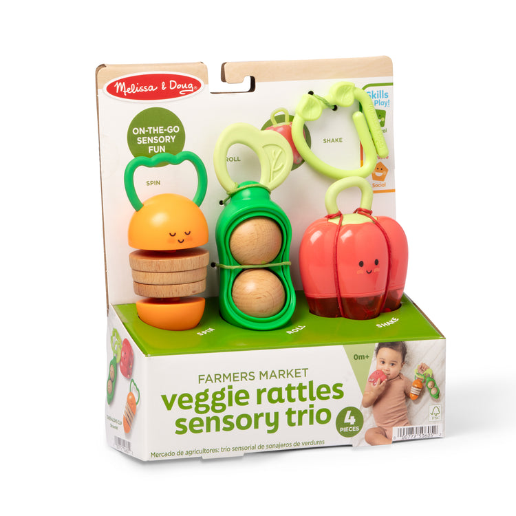 Farmers Market Veggie Rattles Trio