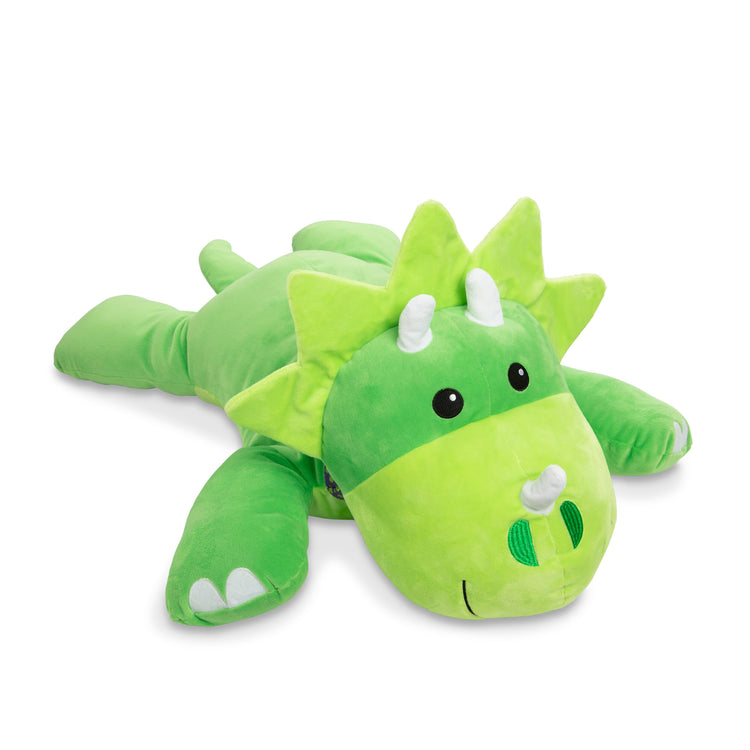 An assembled or decorated image of The Melissa & Doug Cuddle Dinosaur Jumbo Plush Stuffed Animal with Activity Card