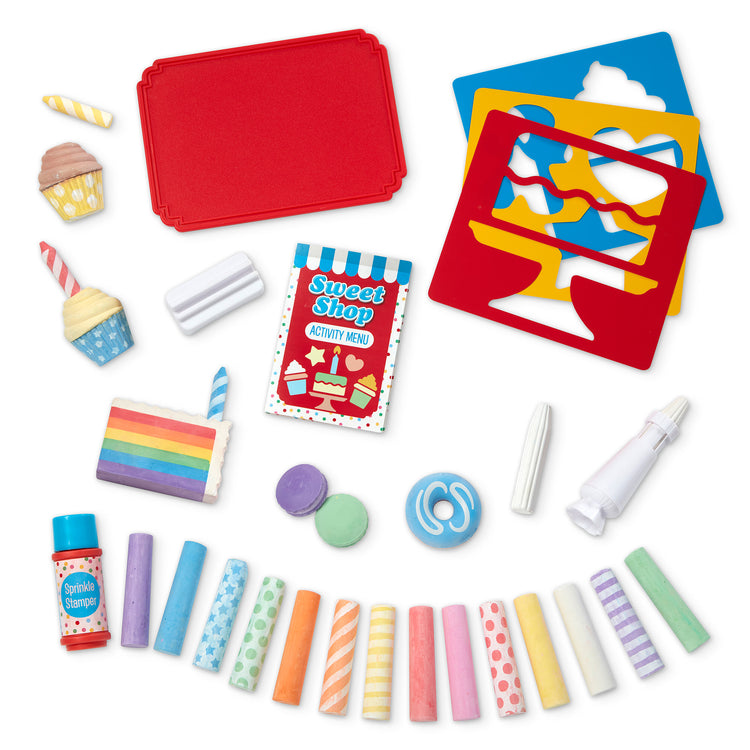  The Melissa & Doug Sweet Shop Multi-Colored Chalk and Holders Play Set - 33 Pieces, Great Gift for Girls and Boys