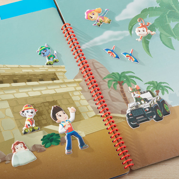 A playroom scene with The Melissa & Doug PAW Patrol Restickable Puffy Stickers - Jungle (28 Reusable Stickers)