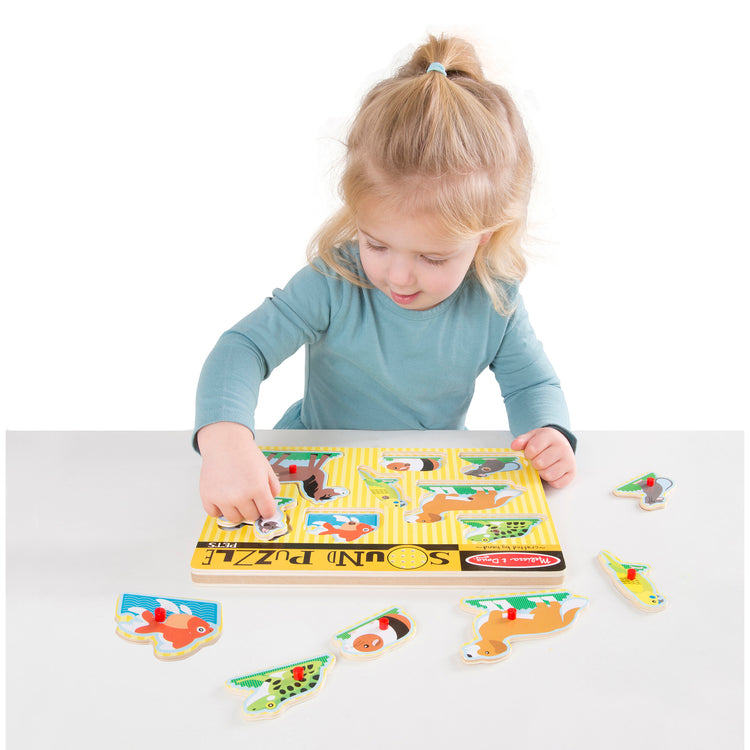  The Melissa & Doug Pets Sound Puzzle - Wooden Peg Puzzle With Sound Effects (8 pcs)