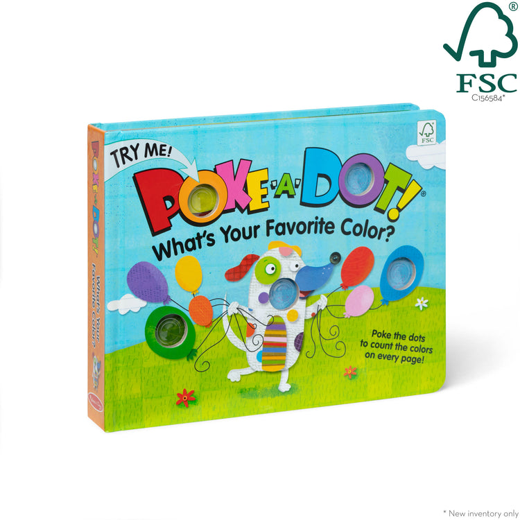 The loose pieces of The Melissa & Doug Children's Book - Poke-a-Dot: What’s Your Favorite Color (Board Book with Buttons to Pop)