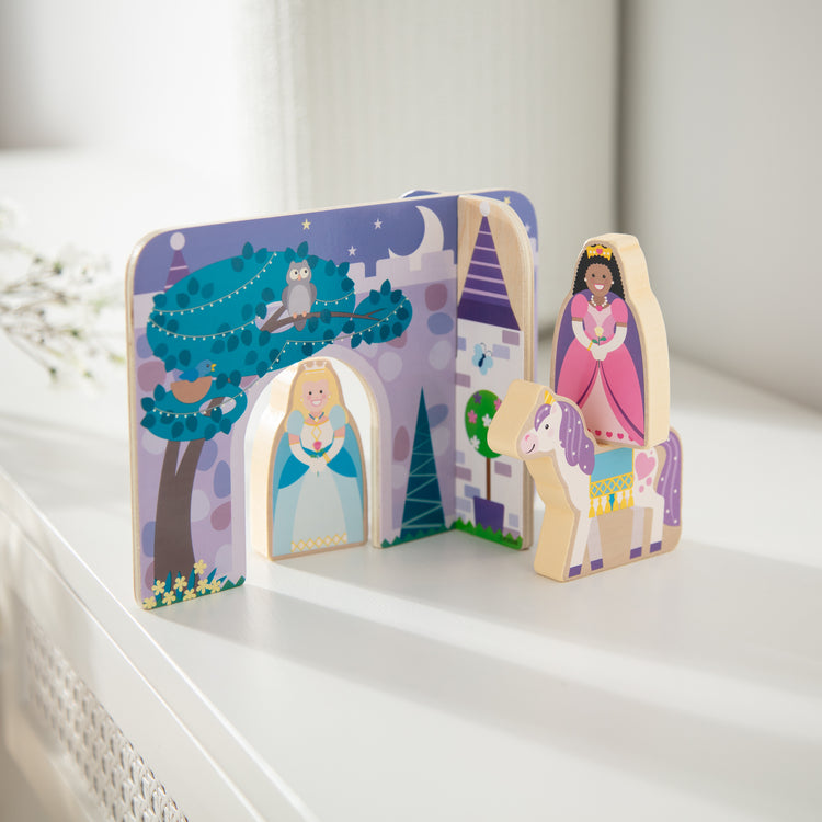 A playroom scene with The Wooden Fairy Tale Play Set