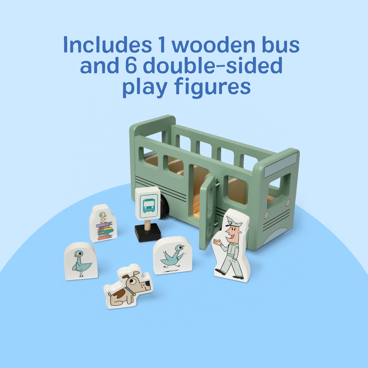 The Pigeon Wooden Bus Play Set