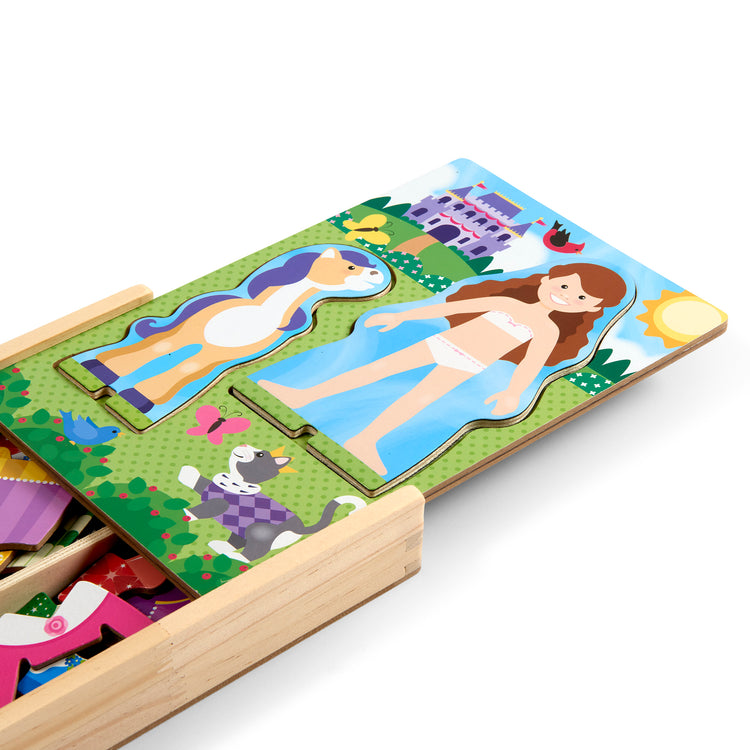  The Melissa & Doug Princess & Horse Magnetic Pretend Play Wooden Dolls Pretend Play Set (35 pcs)
