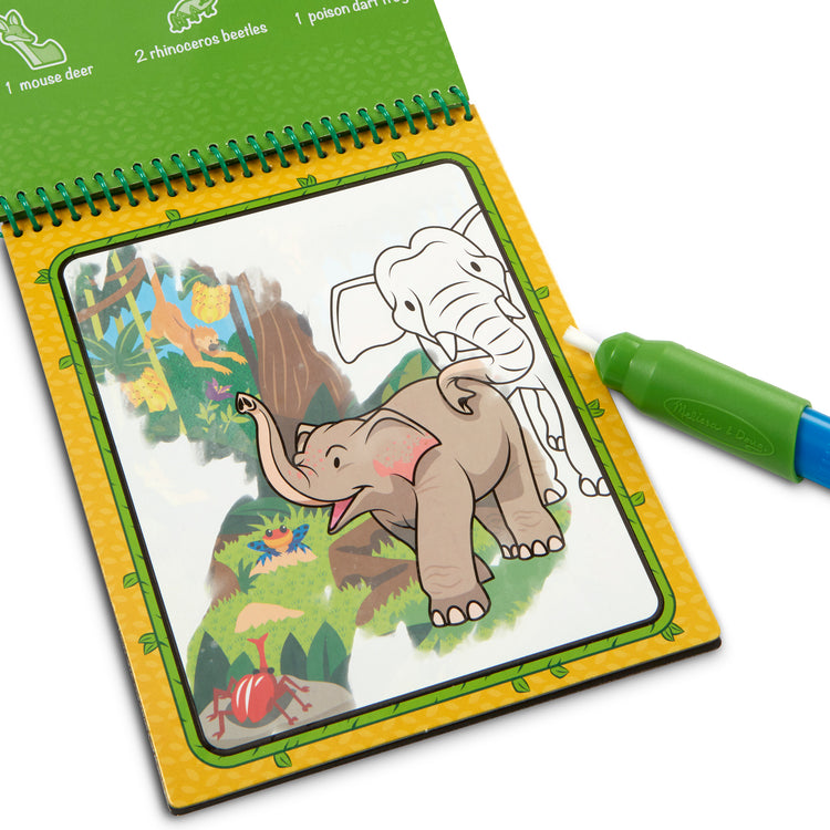  The Melissa & Doug On the Go Water Wow! Reusable Color with Water Activity Pad 3-Pack, Jungle, Safari, Farm