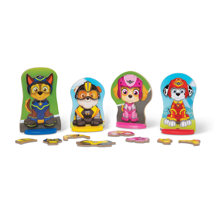  The Melissa & Doug PAW Patrol Wooden Magnetic Pretend Play (64 Pieces), Multi color