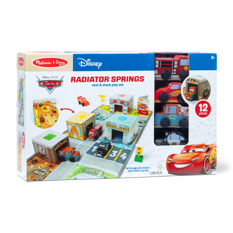 The front of the box for The Radiator Springs Nest and Stack Play Set