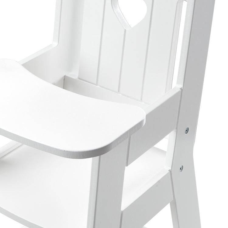  The Melissa & Doug Mine to Love Wooden Play High Chair for Dolls, Stuffed Animals - White (18”H x 8”W x 11”D Assembled)