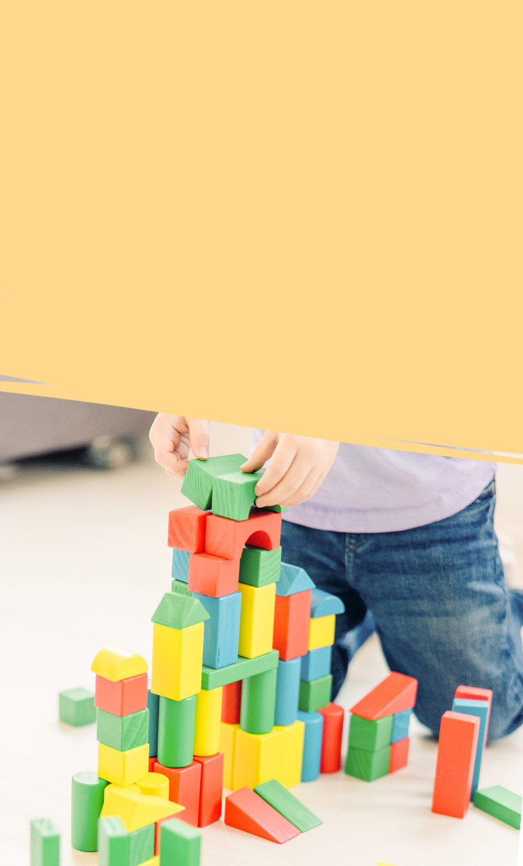 100 Colorful Wooden Blocks Set