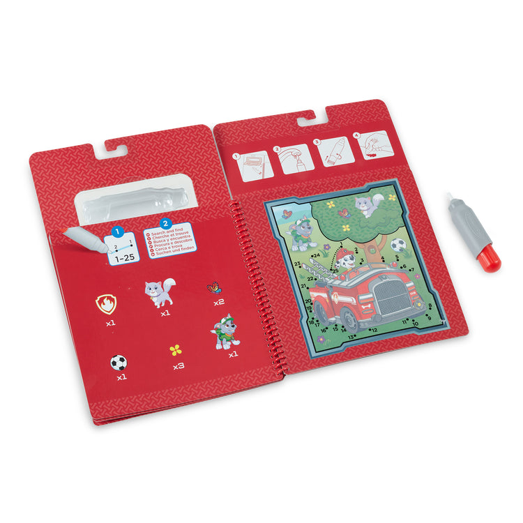 The loose pieces of The Melissa & Doug PAW Patrol Water Wow! 3-Pack - Skye, Chase, Marshall Water Reveal Travel Activity Pads