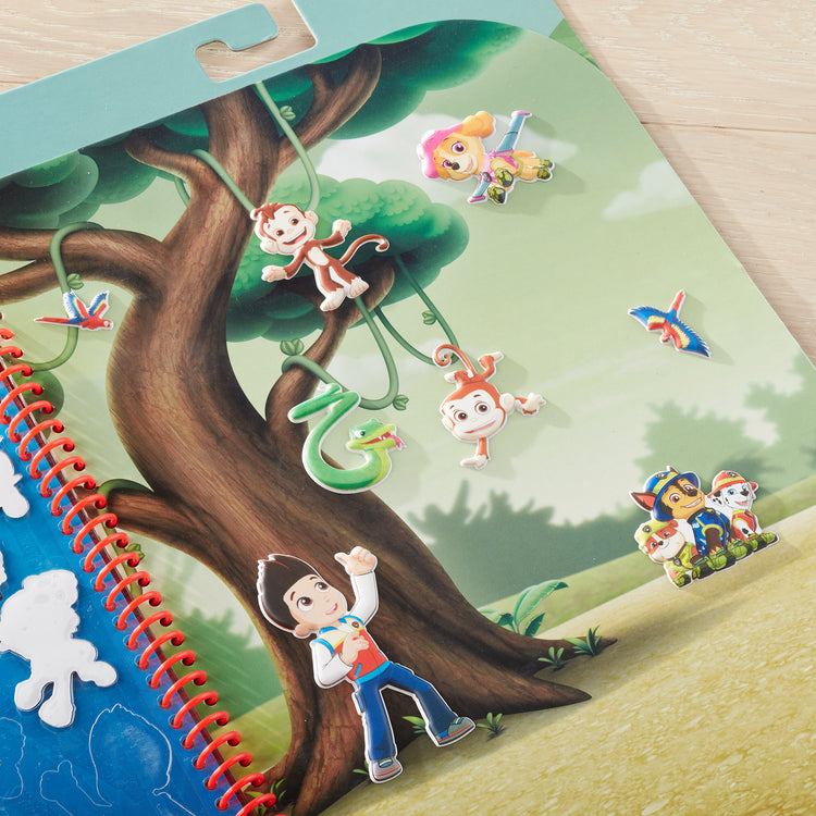 A playroom scene with The Melissa & Doug PAW Patrol Restickable Puffy Stickers - Jungle (28 Reusable Stickers)