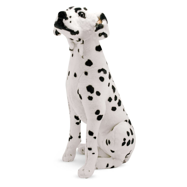 The front of the box for the Melissa & Doug Giant Dalmatian - Lifelike Stuffed Animal Dog (over 2 feet tall)