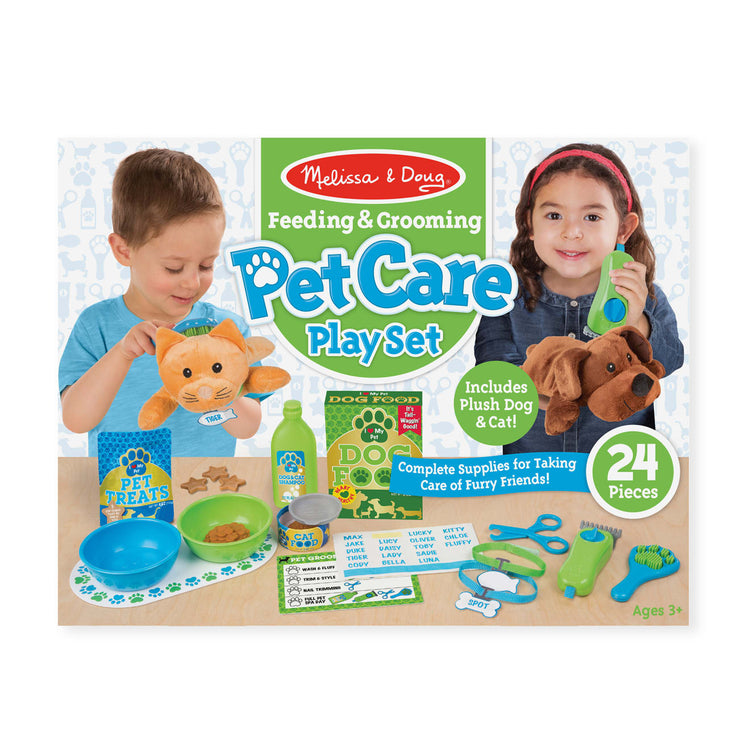 the Melissa & Doug Feeding and Grooming Pet Care Play Set