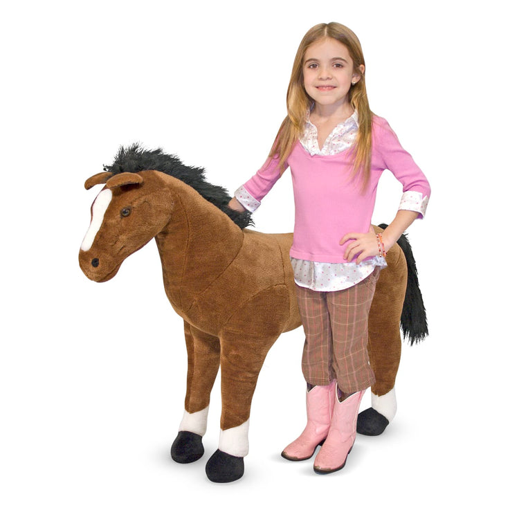 the Melissa & Doug Giant Horse - Lifelike Stuffed Animal (nearly 3 feet tall)