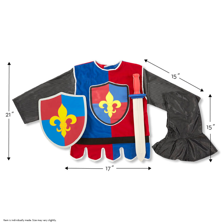 Melissa & Doug Knight Role Play Costume Dress-Up Set (4 pcs)