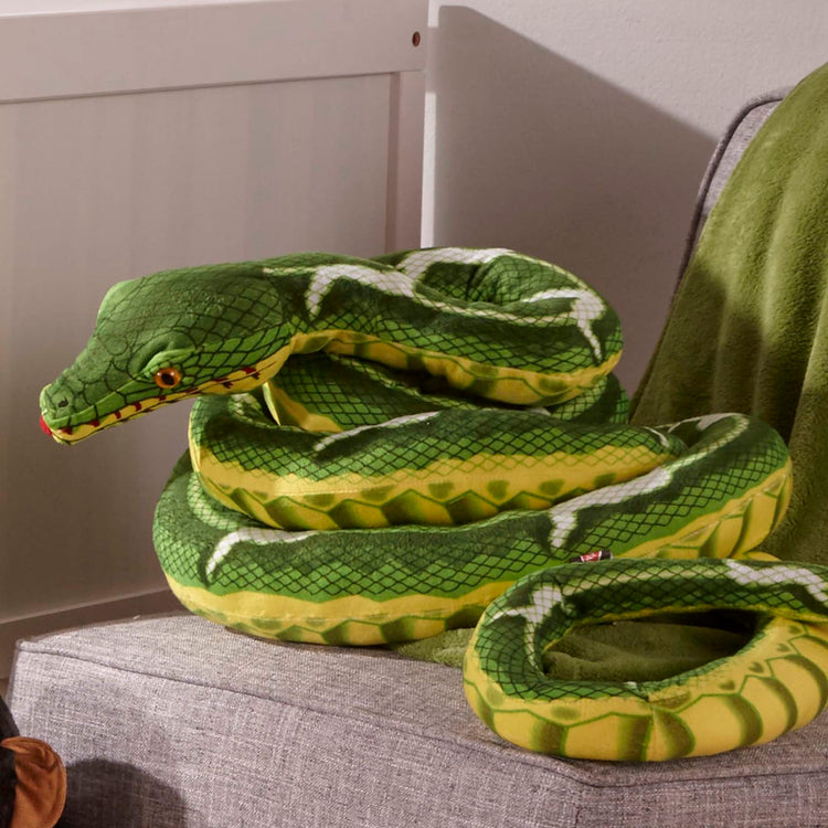 the Melissa & Doug Giant Boa Constrictor - Lifelike Stuffed Animal Snake (over 14 feet long)